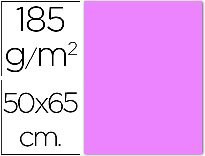 Cartulina Guarro 50x65cm. 185g/m² lila